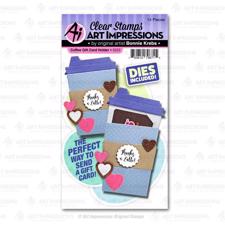 Art Impressions Clear Stamp & Die Set - Coffee Gift Card Holder
