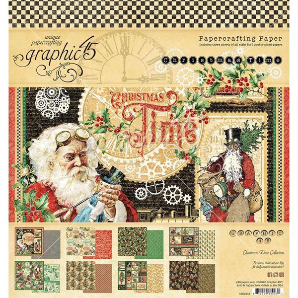 Graphic 45 Paper Pad 8x8" - Christmas Time