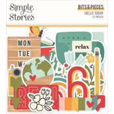 Simple Stories Die Cuts - Bits & Pieces / Hello Today