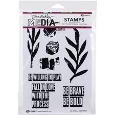 Dina Wakley Cling Rubber Stamp Set - Be Willing
