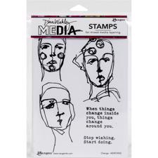 Dina Wakley Cling Rubber Stamp Set - Change