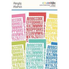 Simple Stories Color Vibe - Alpha Sticker Book / Summer