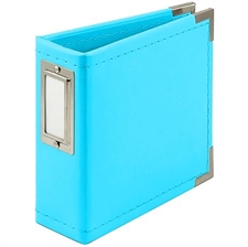 W R Makers MINI Album 4x4" - Kunstlæder / Aqua (mini)