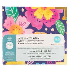 W R Makers MINI Album 4x4" - Wrapped / Paige Evans Floral (mini)