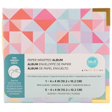 W R Makers MINI Album 4x4" - Wrapped / Paige Evans Geometric (mini)
