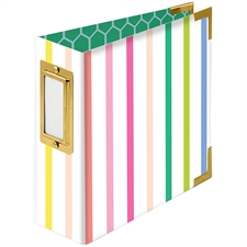 W R Makers MINI Album 4x4" - Wrapped / Paige Evans Striped (mini)