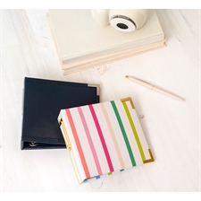 W R Makers MINI Album 4x4" - Wrapped / Paige Evans Striped (mini)
