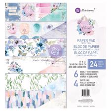 Prima Paper Pad 12x12" - Watercolor Floral (24 ark)
