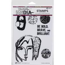 Dina Wakley Cling Rubber Stamp Set - Be Bold