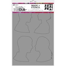 Dina Wakley Stencil - Profiles (masks)