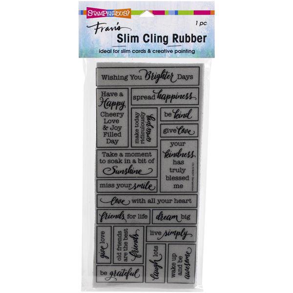 Stampendous Cling Stamp - Slimline Boxed Words