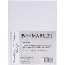 49 And Market Foundations Album Series - 2" Portrait Album 8.5"X6.5" / White