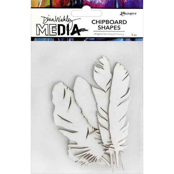 Dina Wakley Media - Chipboard Shapes / Feathers