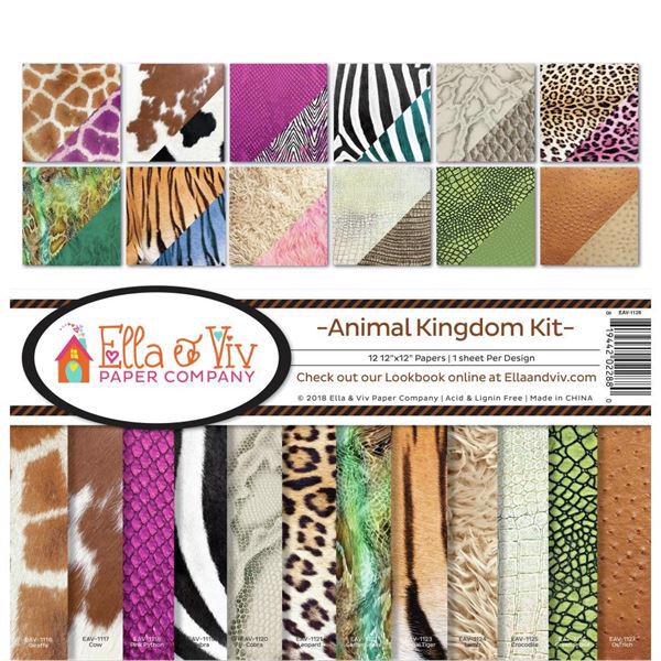 Reminisce Collection Pack 12x12" - Ella & Viv / Animal Kingdom
