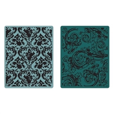 Sizzix Texture Embossing Folders - Tim Holtz / Damask & Regal Flourishes