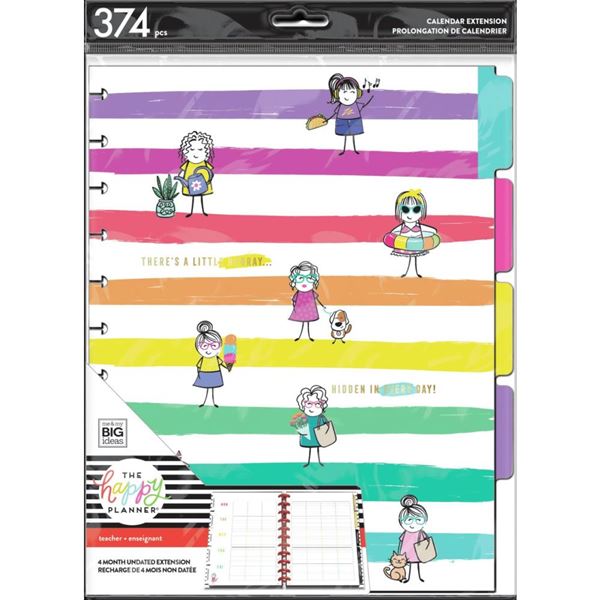Happy planner calendar extension pack sticker girl big 