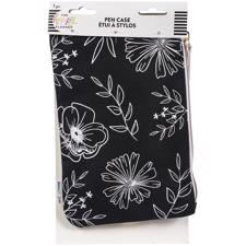 Happy Planner - Banded Planner Pouch / Florals (Black & White)