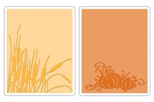 Sizzix Texture Embossing Folders - Tim Holtz / Cattails & Pumpkin Patch