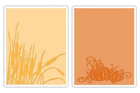 Sizzix Texture Embossing Folders - Tim Holtz / Cattails & Pumpkin Patch
