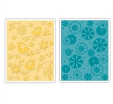 Sizzix Embossing Folders Set - Birds & Flowers