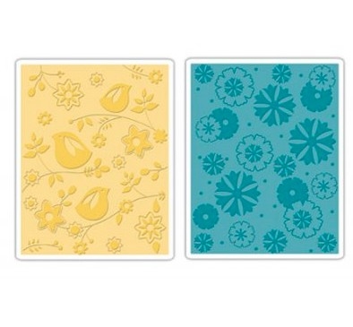 Sizzix Embossing Folders Set - Birds & Flowers