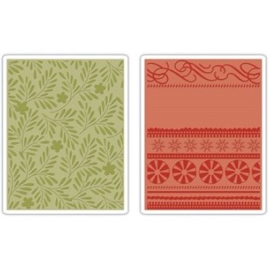 Sizzix Embossing Folders Set - Branches, Swirls & Ribbons
