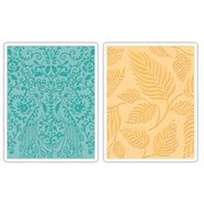 Sizzix Embossing Folders Set - Peacocks & Leaves