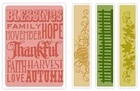 Sizzix Texture Embossing Folders - Tim Holtz / Thankful Background & Borders