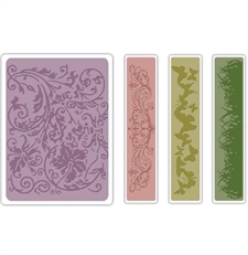 Sizzix Texture Embossing Folders - Tim Holtz / Sprintime Backgrounds & Borders