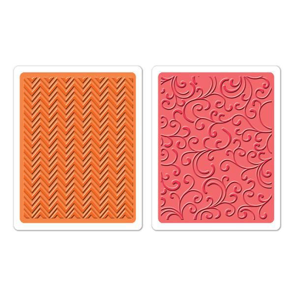Sizzix Embossing Folders - Hero Arts / Chevrons & Flourishes