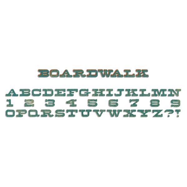 Sizzlits Strip Alphabet Die - Tim Holtz / Boardwalk