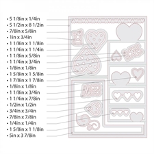 Sizzix Framelits Die Set - Hearts Step-Ups Card (20 dele)