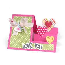 Sizzix Framelits Die Set - Hearts Step-Ups Card (20 dele)