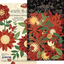 Graphic 45 Staples Paper Flowers - Shades Of Red