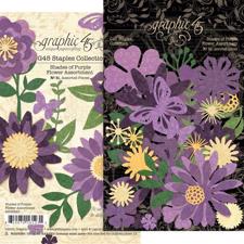 Graphic 45 Staples Paper Flowers - Purple