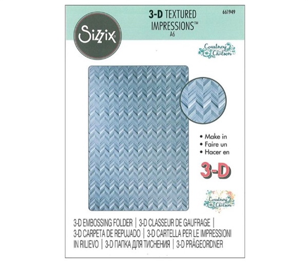 Sizzix 3D Embossing Folder - Geometric Chevrons