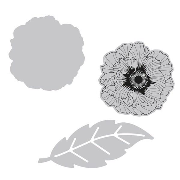 Sizzix Framelits & Clear Stamp Set - Folk Flower
