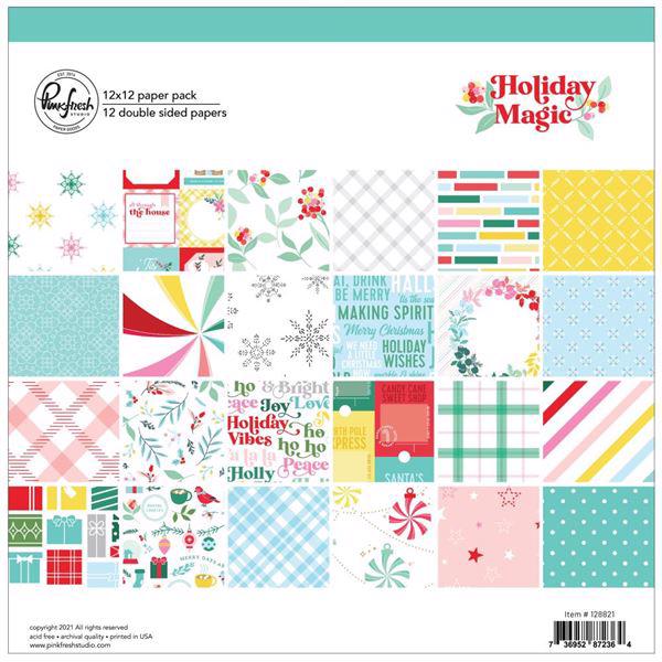 Pinkfresh Studio Paper Pack 12x12" - Holiday Magic