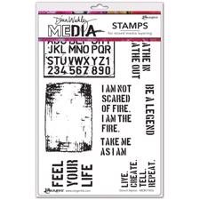 Dina Wakley Cling Rubber Stamp Set - Stencil Alphas