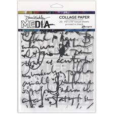 Dina Wakley Media - Collage Paper / Text  20/Pkg