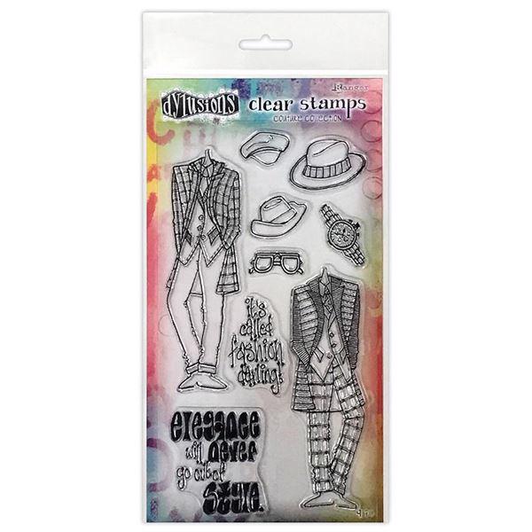 Dyan Reaveley\'s Dylusions Couture Stamp Set - A Day At The Races Duo