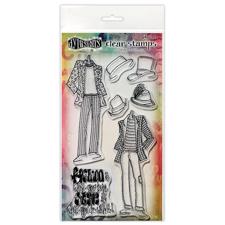 Dyan Reaveley's Dylusions Couture Stamp Set - Man About Town Duo