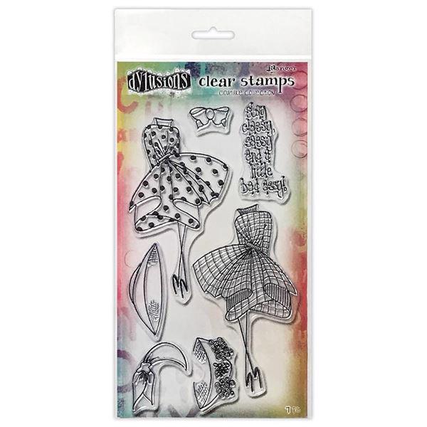 Dyan Reaveley\'s Dylusions Couture Stamp Set - Walk In The Park Duo
