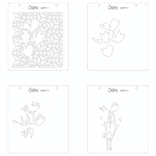 Sizzix Layered Stencils Set - Geo Flowers