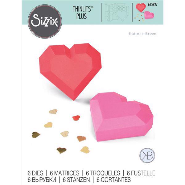 Sizzix Thinlits - Geo Heart Box PLUS