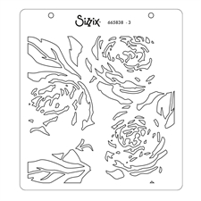 Sizzix Layered Stencils Set - Layered Peony