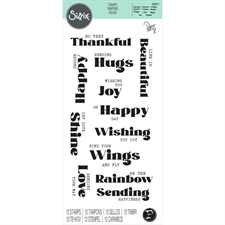 Sizzix Clear Stamp Set - Good Vibes #4 (trendy font)