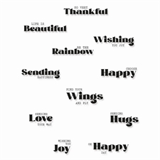 Sizzix Clear Stamp Set - Good Vibes #4 (trendy font)