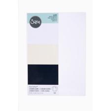Sizzix Surfacez Cardstock Sheets (karton) - 60 Ark Smooth (black/white/ivory)
