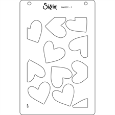 Sizzix Stencils By Catherine Pooler - Mark Making Hearts